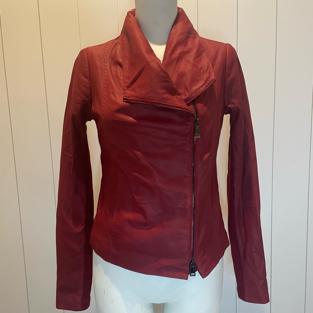 Vince Moto Jacket, Goat Leather